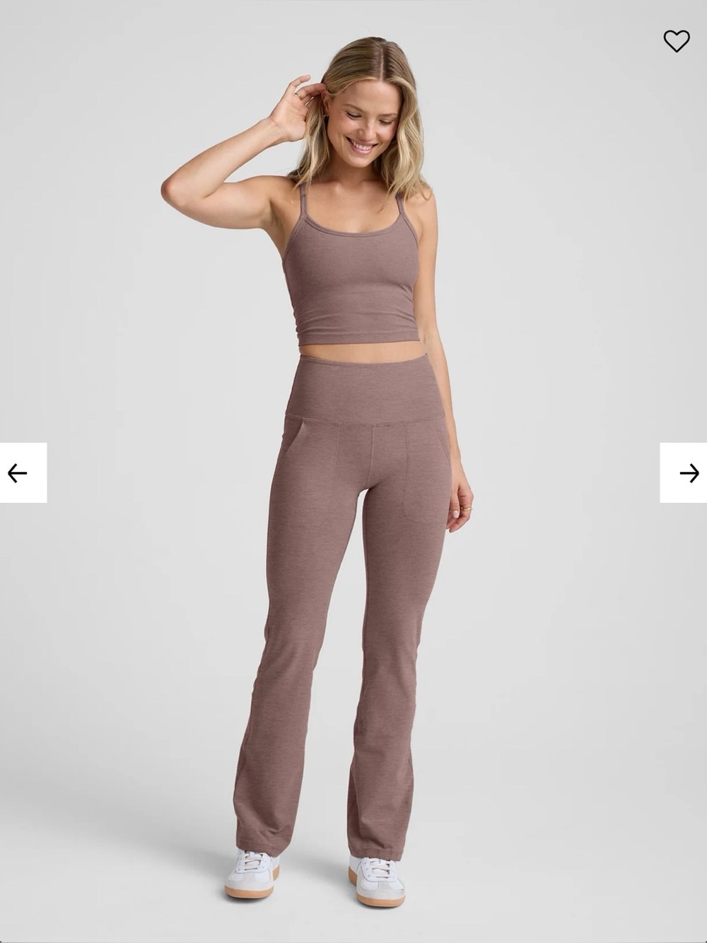 Beyond Yoga SpaceDye Crop Tank & High-Waist Legging Set - Rosy Taupe